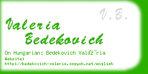 valeria bedekovich business card